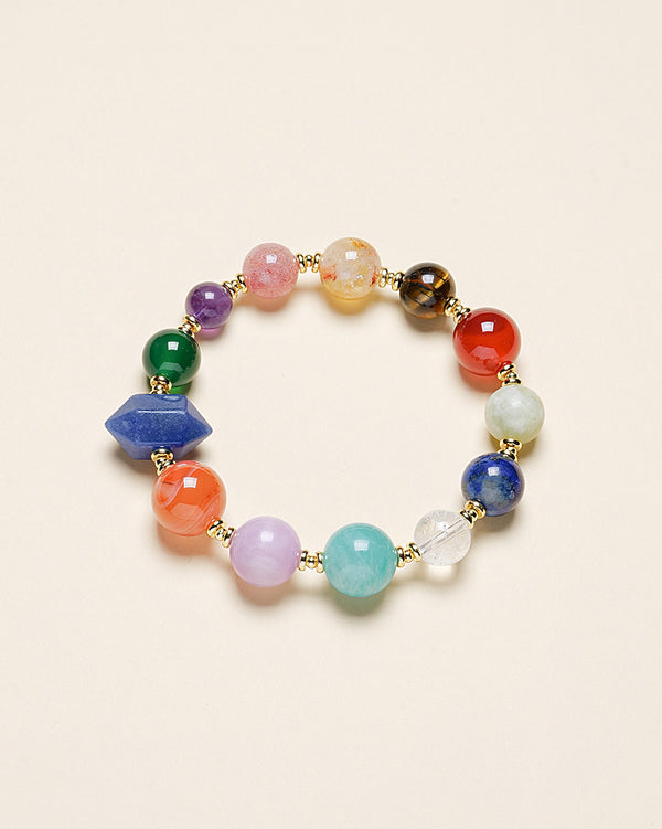 Multi-Gemstone Beaded Bracelet - Zafari Studio Jewelry